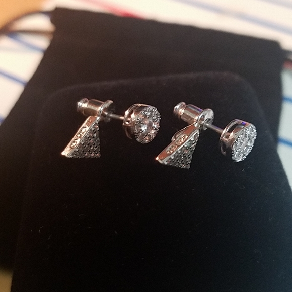 925 CZ earring jackets - Picture 2 of 3